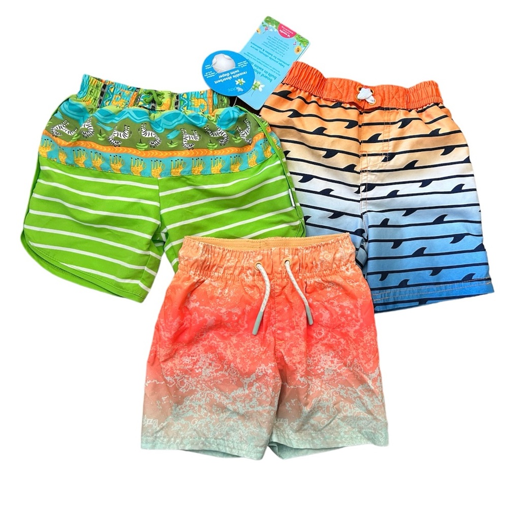 18m Boys Toddler Swim Shorts Trunks Swimsuit Lot Bundle of 3 Baby Set 18 Month